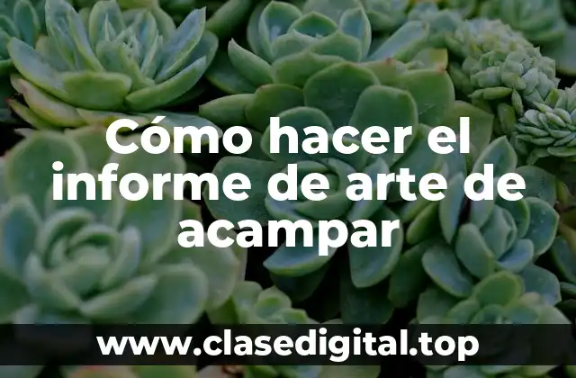 Cómo hacer el informe de arte de acampar