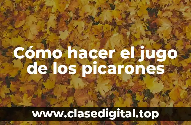 Cómo hacer el jugo de los picarones