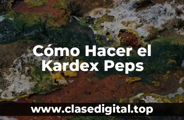 Cómo Hacer el Kardex Peps