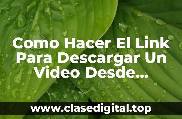 Como Hacer El Link Para Descargar Un Video Desde Mediafire