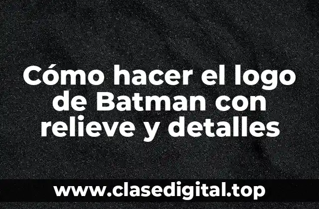 Cómo hacer el logo de Batman con relieve y detalles