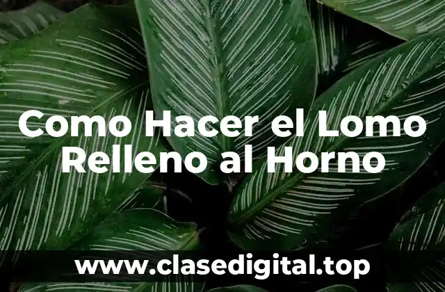 Como Hacer el Lomo Relleno al Horno
