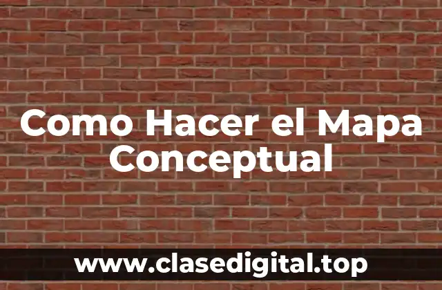 Como Hacer el Mapa Conceptual