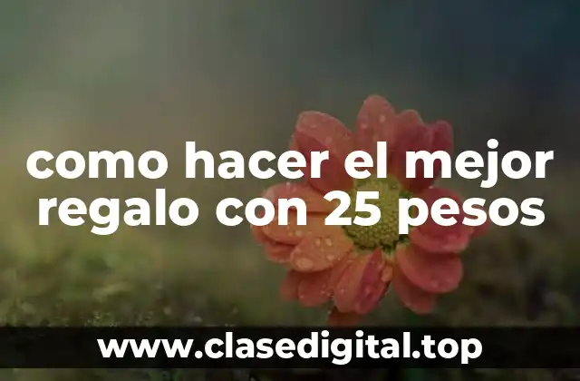 ¿Qué es un regalo con un presupuesto de 25 pesos?