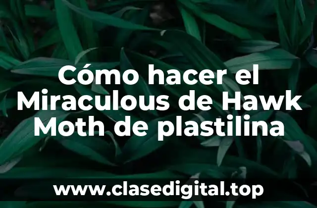 Cómo hacer el Miraculous de Hawk Moth de plastilina