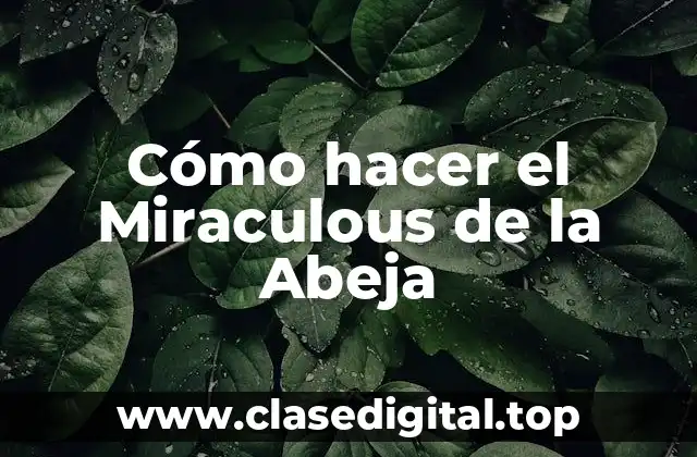 Cómo hacer el Miraculous de la Abeja