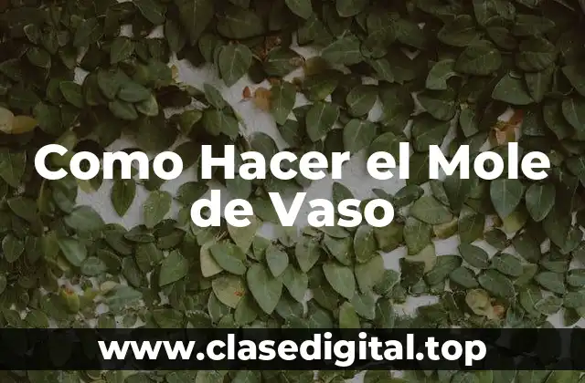 Como Hacer el Mole de Vaso