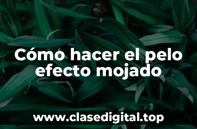 Cómo hacer el pelo efecto mojado