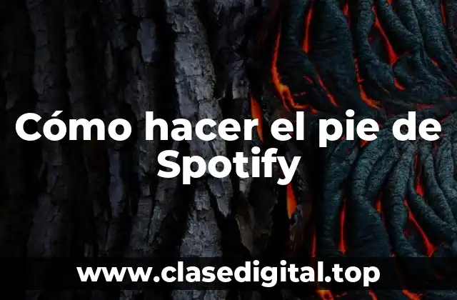 Cómo hacer el pie de Spotify