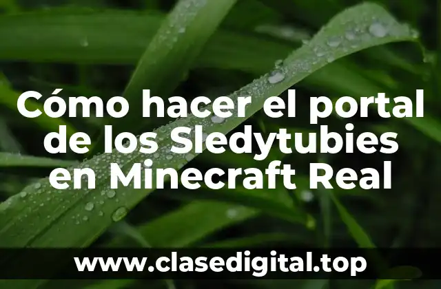 Cómo hacer el portal de los Sledytubies en Minecraft Real
