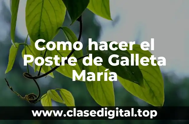 Como hacer el Postre de Galleta María