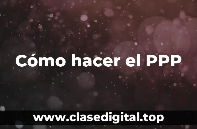 Cómo hacer el PPP
