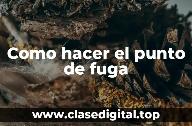 Como hacer el punto de fuga