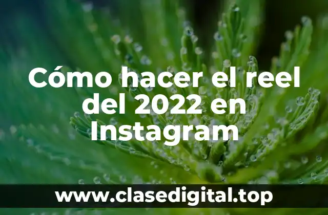 Cómo hacer el reel del 2022 en Instagram