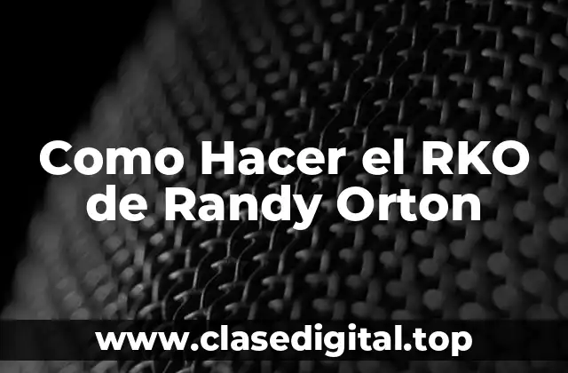 Como Hacer el RKO de Randy Orton