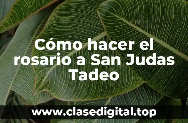 Cómo hacer el rosario a San Judas Tadeo