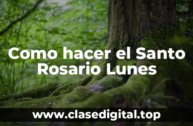 Como hacer el Santo Rosario Lunes
