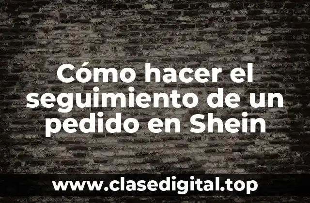 Cómo hacer el seguimiento de un pedido en Shein