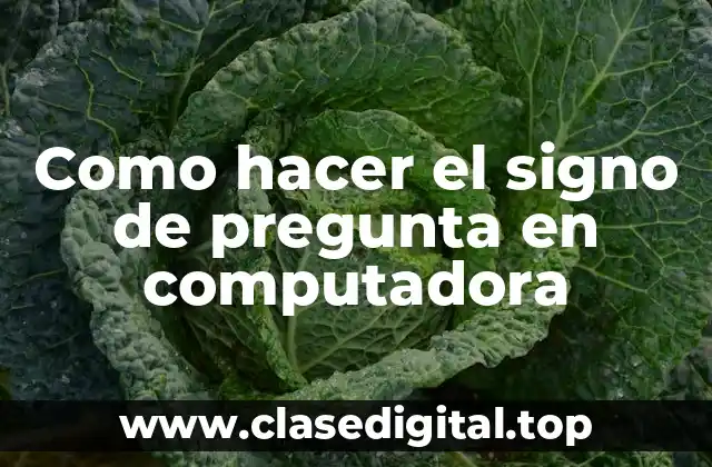Como hacer el signo de pregunta en computadora