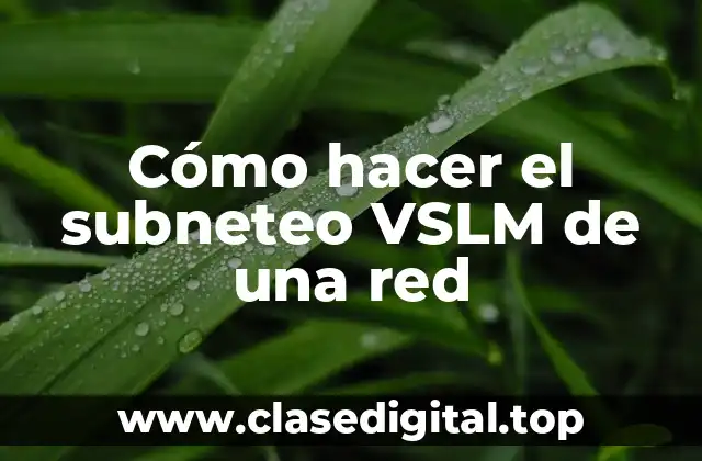Cómo hacer el subneteo VSLM de una red