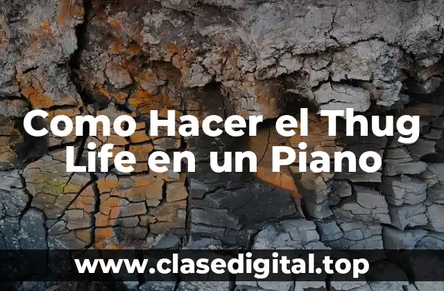 Como Hacer el Thug Life en un Piano