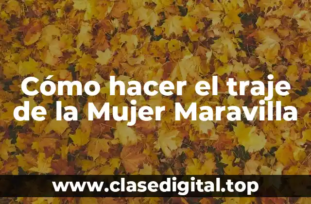 Cómo hacer el traje de la Mujer Maravilla