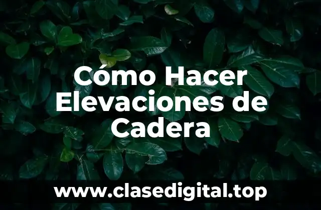 Cómo Hacer Elevaciones de Cadera