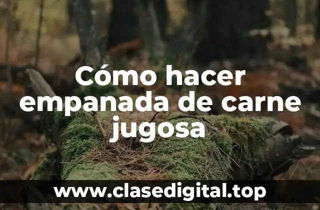 Cómo hacer empanada de carne jugosa