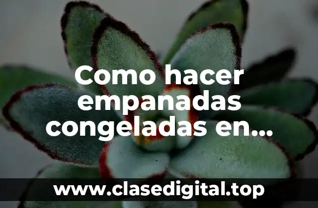 Como hacer empanadas congeladas en freidora de aire