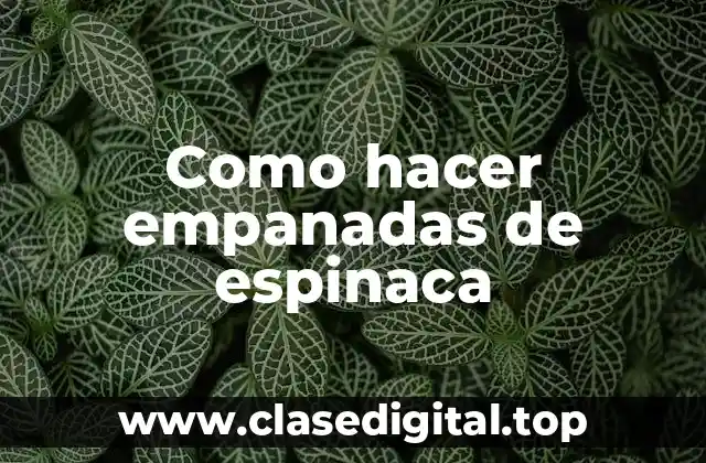 Como hacer empanadas de espinaca