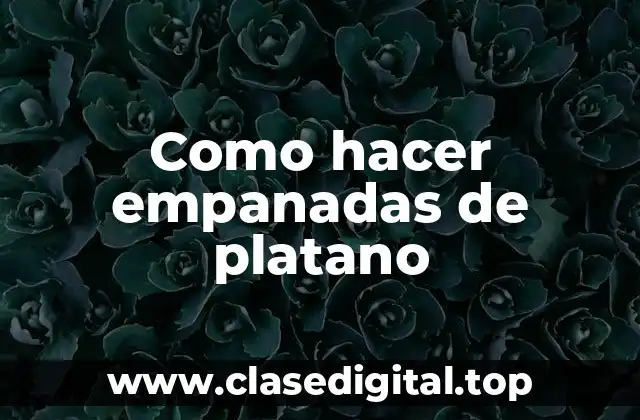 Como hacer empanadas de platano