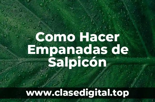 ¿Qué son las Empanadas de Salpicón y para qué Sirven?