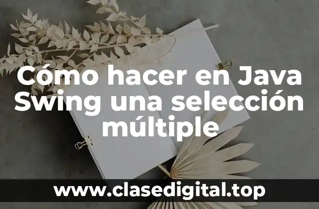 Selección múltiple en Java Swing