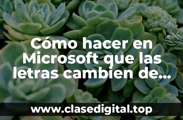 Cómo hacer en Microsoft que las letras cambien de chica a grande