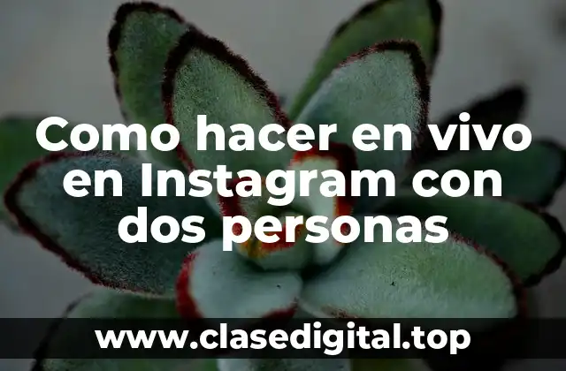 Como hacer en vivo en Instagram con dos personas