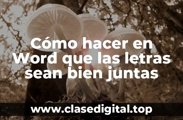 ¿Qué es unir letras en Word?