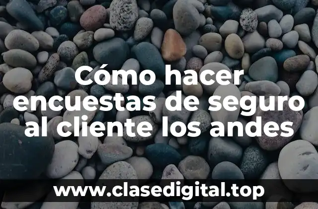 Cómo hacer encuestas de seguro al cliente los andes