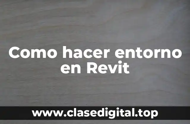 ¿Qué es un entorno en Revit?