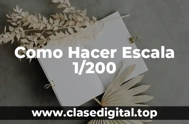 Como Hacer Escala 1/200