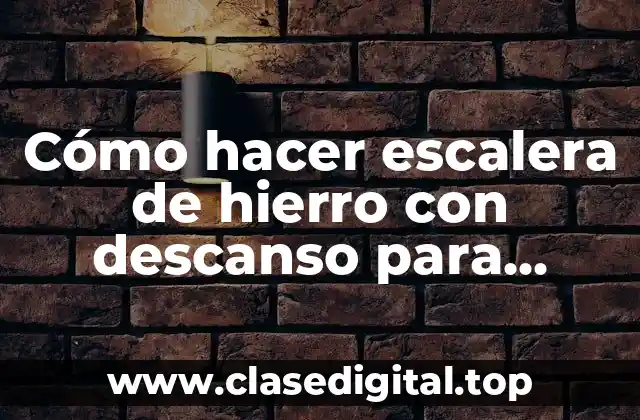 Escalera de hierro con descanso para interior