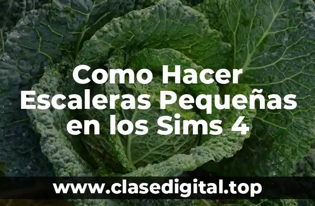 Como Hacer Escaleras Pequeñas en los Sims 4