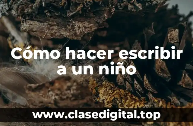 Cómo hacer escribir a un niño
