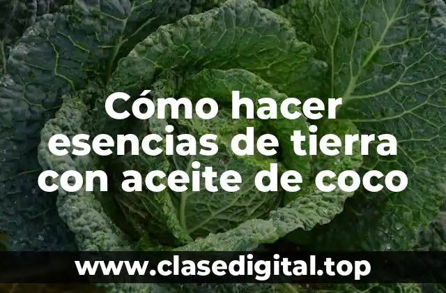 Cómo hacer esencias de tierra con aceite de coco