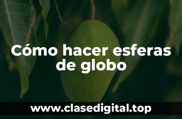 ¿Qué son las esferas de globo y para qué sirven?