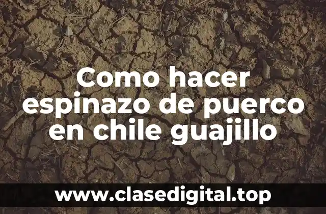 Como hacer espinazo de puerco en chile guajillo