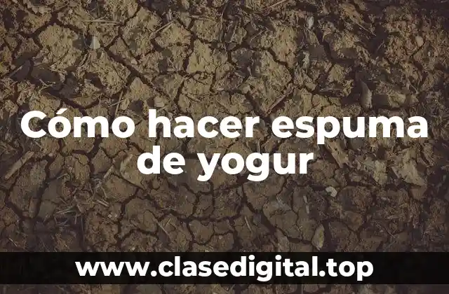 Cómo hacer espuma de yogur
