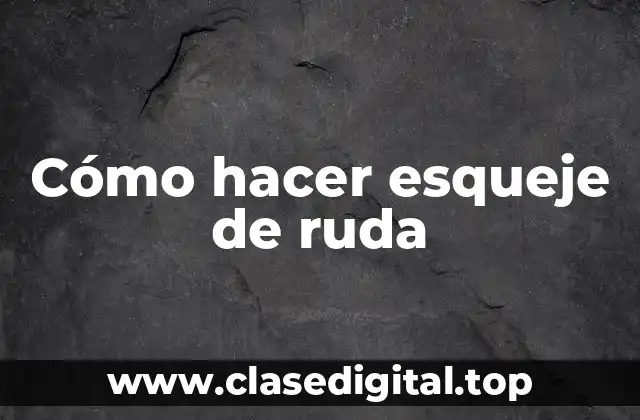 Cómo hacer esqueje de ruda