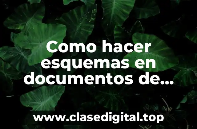 Como hacer esquemas en documentos de Drive