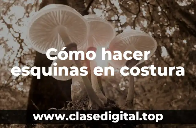 Cómo hacer esquinas en costura