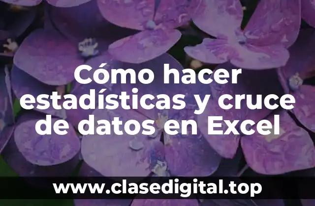Cómo hacer estadísticas y cruce de datos en Excel